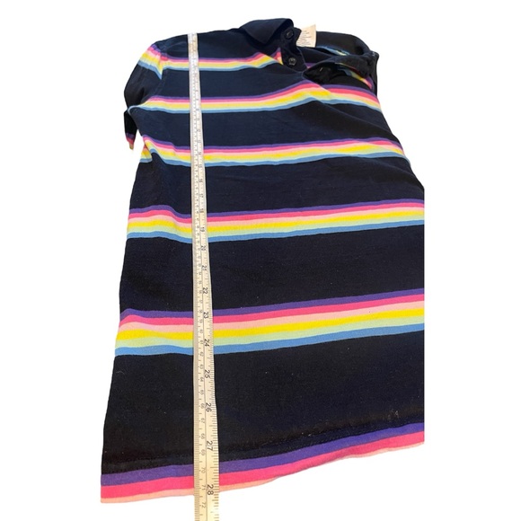 Southpole Shirt Mens Medium Black With Stripes Short Sleeve Polo 1991 Vintage - Picture 6 of 6